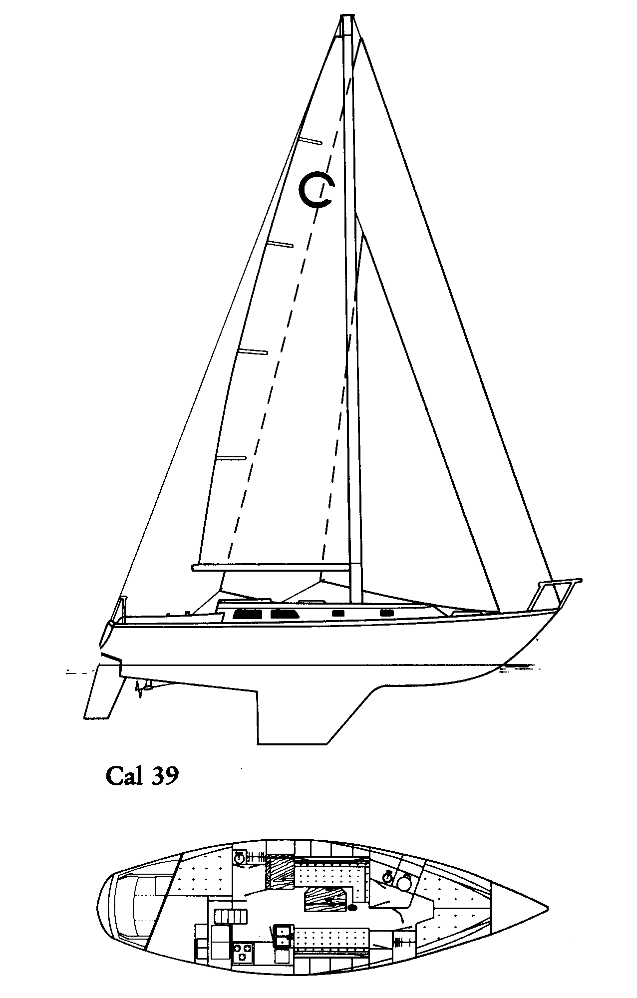 Line drawing of a Cal 39