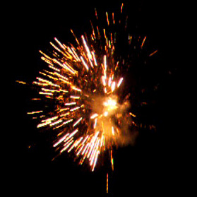 Tennis ball filled with matches ignites in midair.